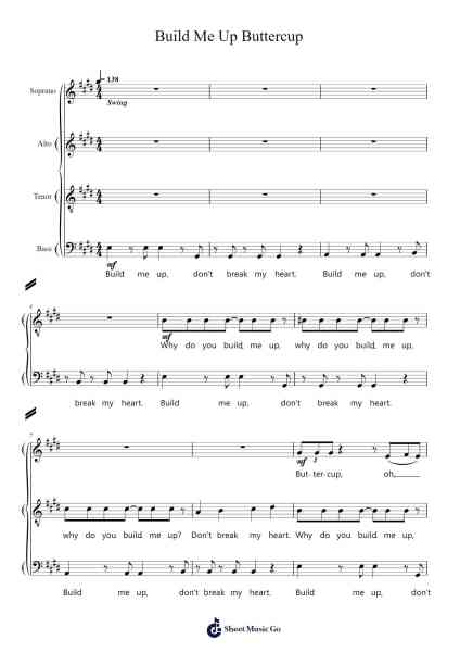 Build Me Up Buttercup Sheet Music by The Foundations-Arr.Osnest Araliam