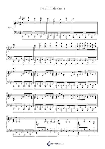 the ultimate crisis Sheet Music by fripSide-Arr.Jofield