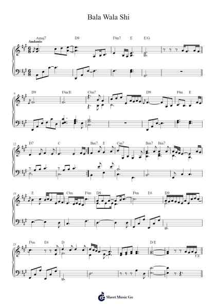 Bala Wala Shi Sheet Music by Ziad Rahbani-Arr.Mortion Woolftab
