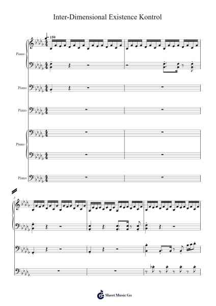 Inter-Dimensional Existence Kontrol Sheet Music by Hyperdron-Arr.Belllas Priestsopp