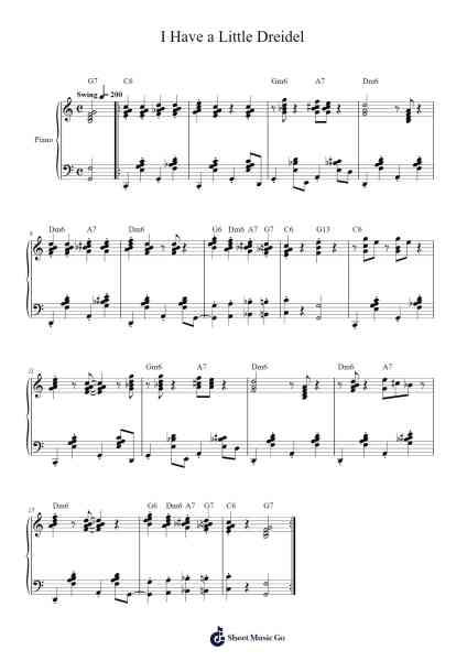 I Have a Little Dreidel Sheet Music by Jacob Mann-Arr.Humlop
