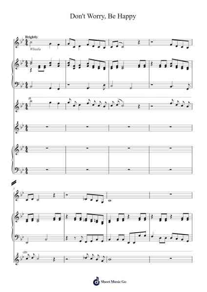 Don't Worry, Be Happy Sheet Music by Bobby McFerrin-Arr.Webbhan