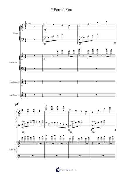 I Found You Sheet Music by APAangryPiggy-Arr.Dougvid Gasrias