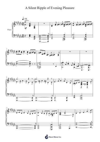 A Silent Ripple of Evening Pleasure Sheet Music by Toursbur-Arr.Dunbeck