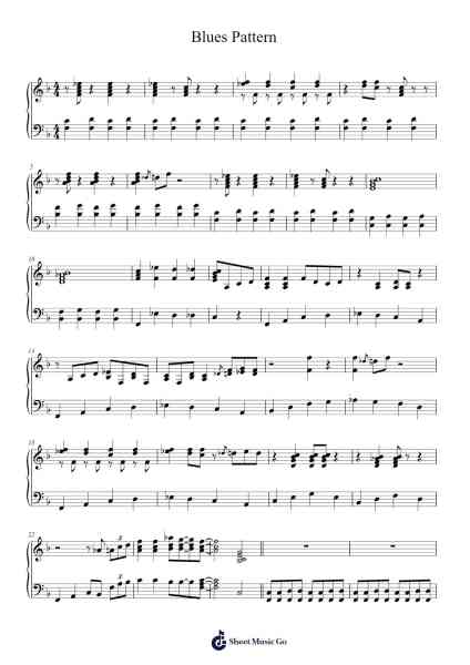 Blues Pattern Sheet Music by Unknown author-Arr.Dougnick Steinmeo