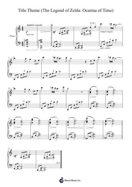 Title Theme (The Legend of Zelda: Ocarina of Time) Sheet Music by Koji Kondo-Arr.Abralph Strares