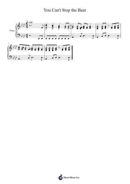 You Can't Stop the Beat Sheet Music by -Arr.Fordniah