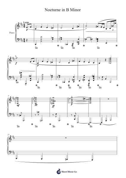Nocturne in B Minor Sheet Music by Miklos Martinko-Arr.Gailmand