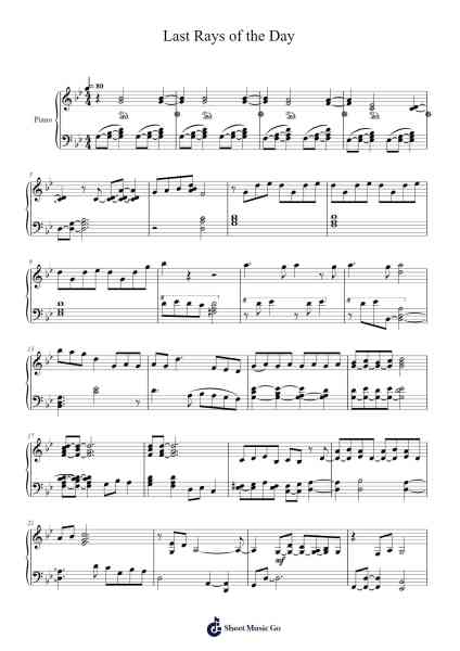 Last Rays of the Day Sheet Music by Rosie Williams-Arr.Windict