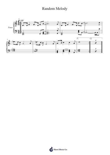 Random Melody Sheet Music by Fieldmos Crichriam-Arr.Woolfleen Juskirk