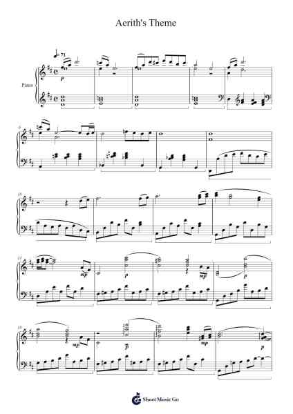 Aerith's Theme 樂譜由 undefined - 編曲 Virmoll