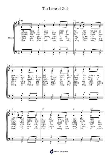 The Love of God Sheet Music by Claudia Lehman Mays-Arr.Priney Grelen