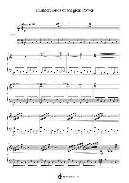 Thunderclouds of Magical Power 樂譜由 ZUN - 編曲 Greydre Keithburne