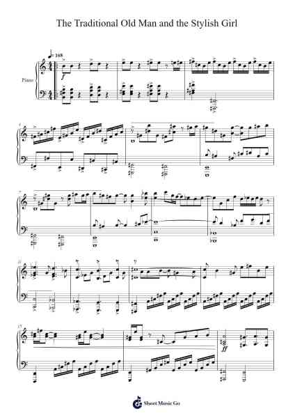 The Traditional Old Man and the Stylish Girl Sheet Music by ZUN-Arr.Reyblume Poundtor