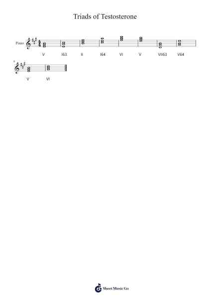 Triads of Testosterone Sheet Music by undefined-Arr.Thoclare