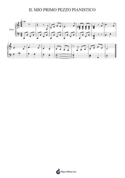 IL MIO PRIMO PEZZO PIANISTICO Sheet Music by -Arr.Shirnett