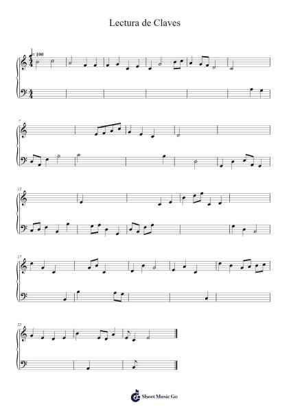 Lectura de Claves Sheet Music by Ricardo Villarreal-Arr.Beague Kinglor