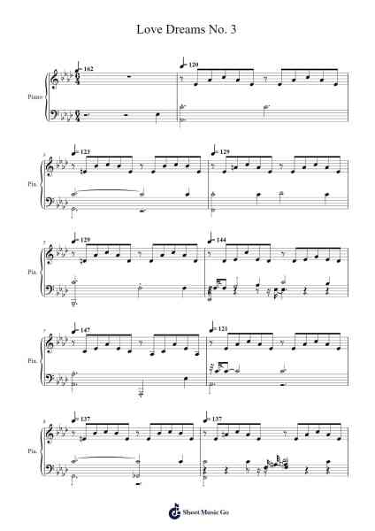 Love Dreams No. 3 Sheet Music by Misc Computer Games-Arr.Quenram