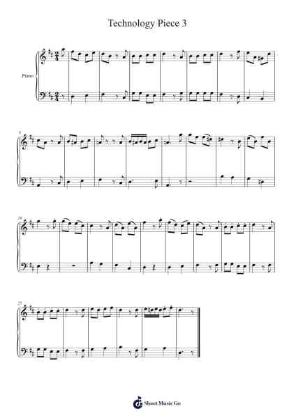 Technology Piece 3 Sheet Music by magcollins-Arr.Huttwer Sampland