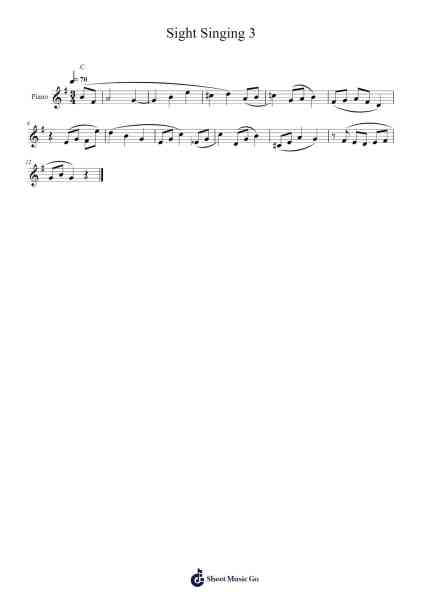 Sight Singing 3 Sheet Music by undefined-Arr.Springbott Fitchblume
