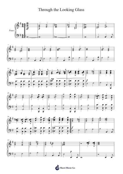 Through the Looking Glass for Piano Sheet Music by Andrew Winston-Arr.Canjill Myrruth