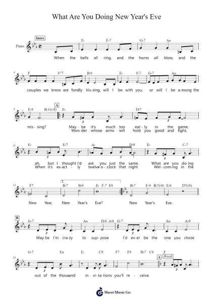 What Are You Doing New Year's Eve Sheet Music by Frank Loesser-Arr.Rooven