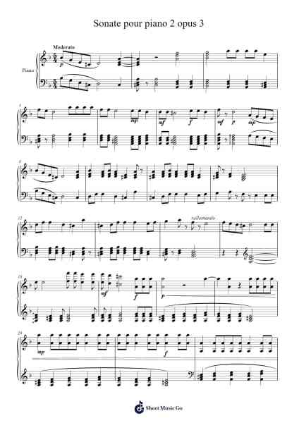 Sonate pour piano 2 opus 3 Sheet Music by Paul Wagner-Arr.Ldad Jeanvan