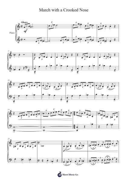 March with a Crooked Nose Sheet Music by Takashi Yoshimatsu-Arr.Eglice