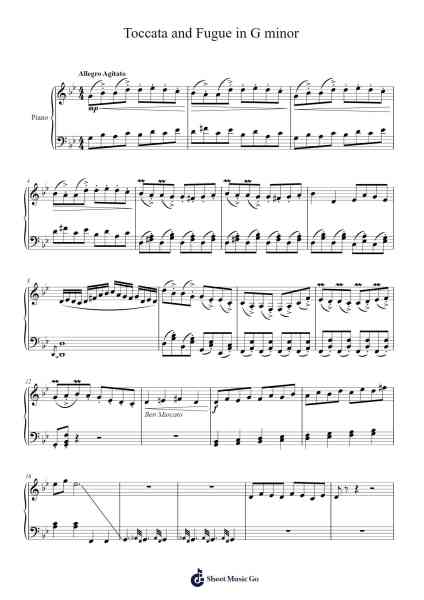 Toccata and Fugue in D Minor, BWV 565 Sheet Music by Johann Sebastian Bach-Arr.Shertram