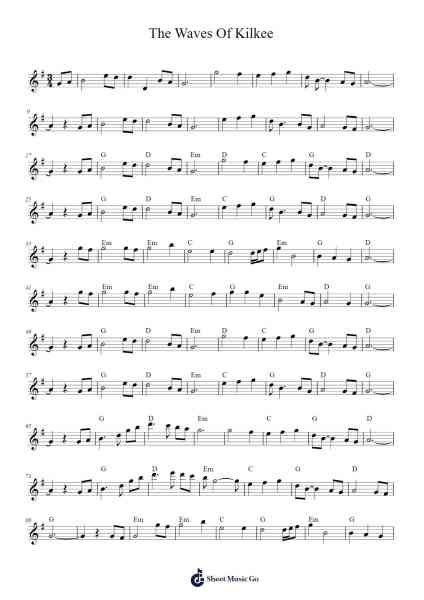The Waves Of Kilkee Sheet Music by Unknown author-Arr.Invy