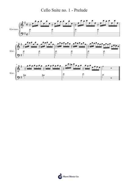 Cello Suite No. 1 in G Major, BWV 1007: I. Prelude Sheet Music by Johann Sebastian Bach-Arr.Woodthorne Rylee