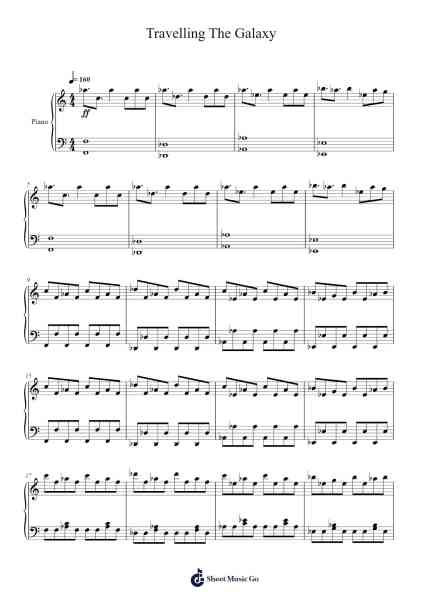 Travelling The Galaxy Sheet Music by F-777-Arr.Fevans