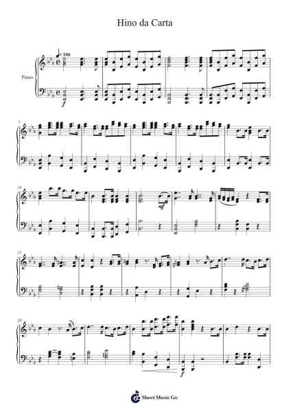 Hino da Carta Sheet Music by Dom Pedro I & IV-Arr.Darcarr