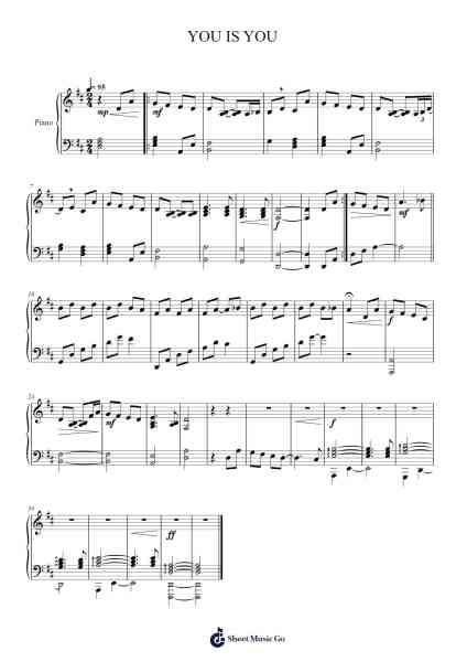 YOU IS YOU Sheet Music by Hulthan-Arr.Stator