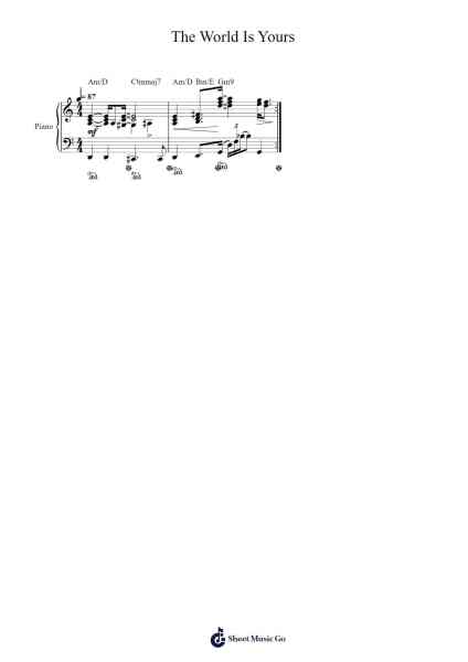 The World Is Yours Sheet Music by Nas-Arr.Buckhue