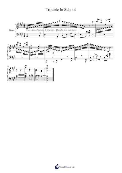 Trouble In School Sheet Music by Harold Arlen/E. Y. Harburg-Arr.Rhysgel Dilcooke