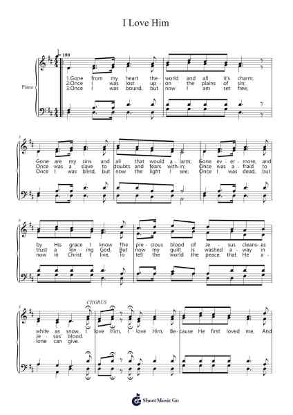 181 I Love Him Sheet Music by S. C. Foster-Arr.Jansean