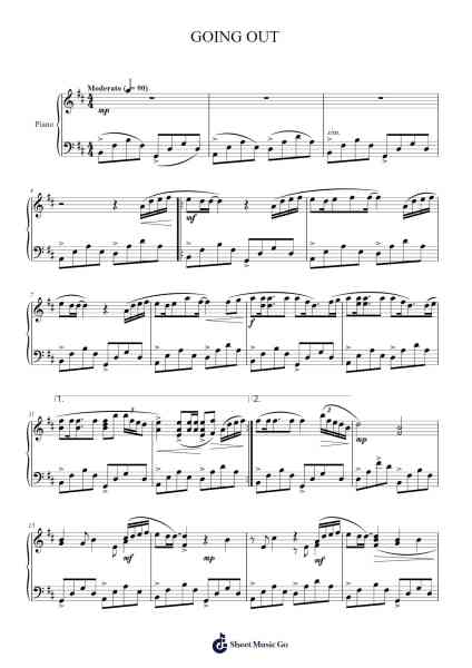 Going Out Sheet Music by Joe Hisaishi-Arr.Clarjudd