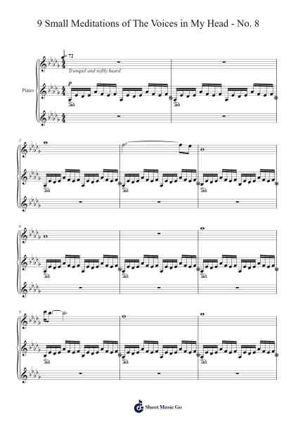 9 Small Meditations of The Voices in My Head - No. 8 Sheet Music by Lionelclife Rhyschard-Arr.Quinncol