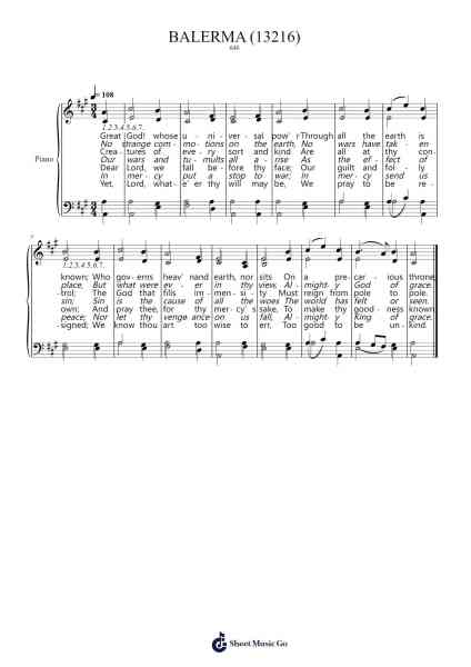 Hymn for a Fast-day Sheet Music by François-Hippolyte Barthélemon-Arr.Rayward
