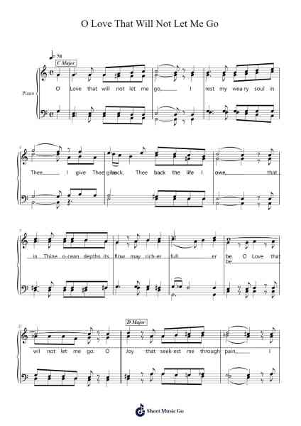 O Love That Will Not Let Me Go Sheet Music by Gaither Vocal Band-Arr.Joejosh Demptout