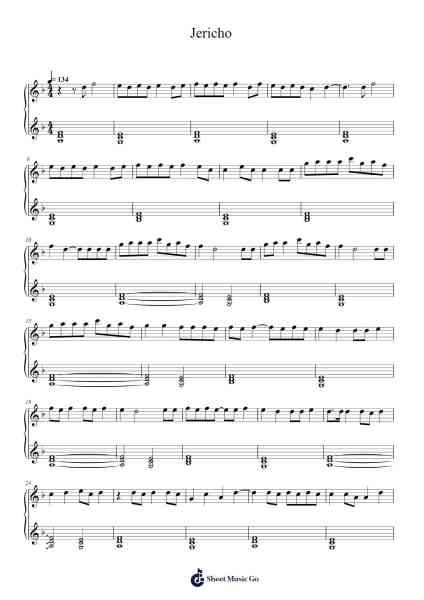 Jericho Sheet Music by Iniko Nixon/Ekela Dixon-Arr.Felgrace