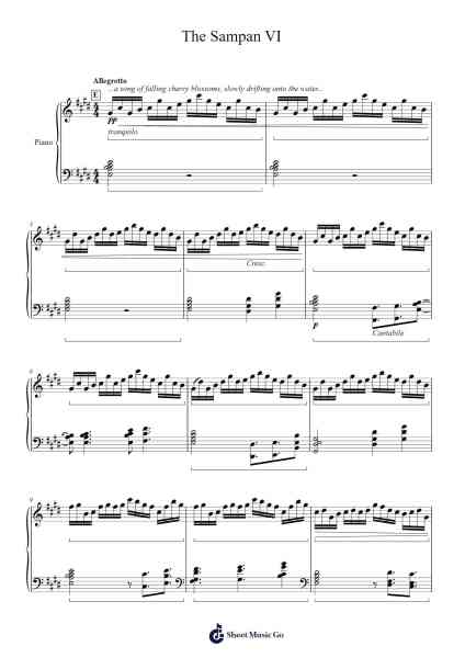 The Sampan VI Sheet Music by Moulmuel-Arr.Backpert Poexon