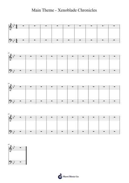 Main Theme - Xenoblade Chronicles Sheet Music by Yoko Shimomura-Arr.Jecie Youngjean