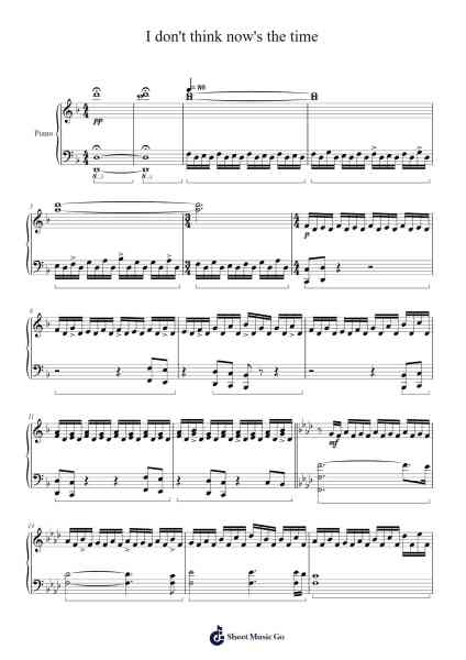 I don't think now's the time Sheet Music by Hans Zimmer-Arr.Sodwight