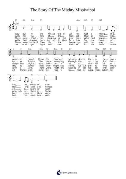 The Story Of The Mighty Mississippi Sheet Music by Traditional-Arr.Hillstone Ogmin
