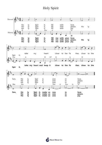 Holy Spirit Sheet Music by Betbur-Arr.Warges Morestone