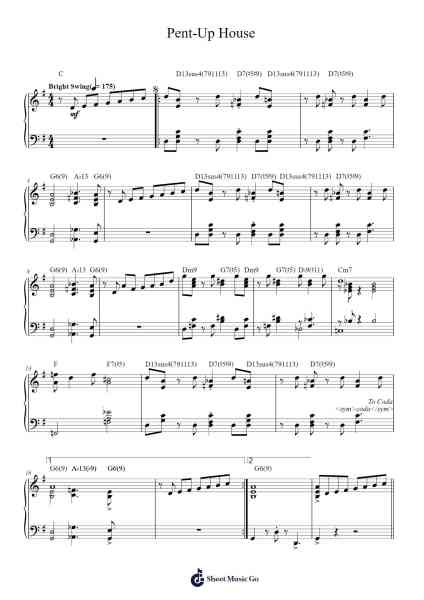Pent-Up House Sheet Music by Sonny Rollins-Arr.Woltier