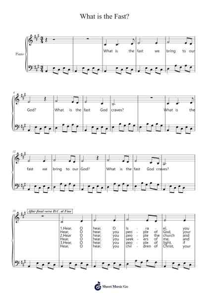 What is the Fast? Sheet Music by Anna Shirey-Arr.Virwey Bloornid