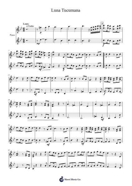 Luna Tucumana Sheet Music by Atahualpa Yupanqui-Arr.Frednice Daveburns